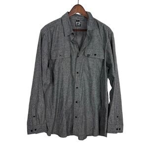 The Happy Clothing Company Gray Button Down L/S Shirt Men's XL